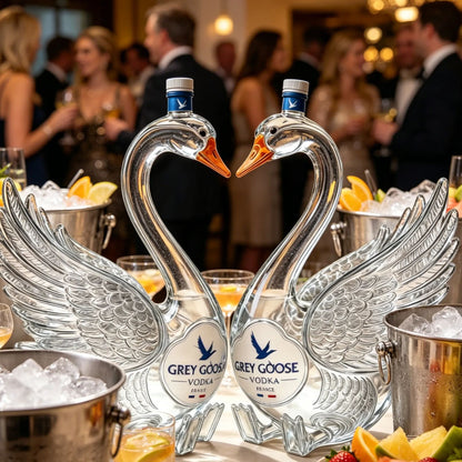 Elegant Swan Decanter Display – Romantic Heart-Shaped Centerpiece for Home Bar & Luxury Décor