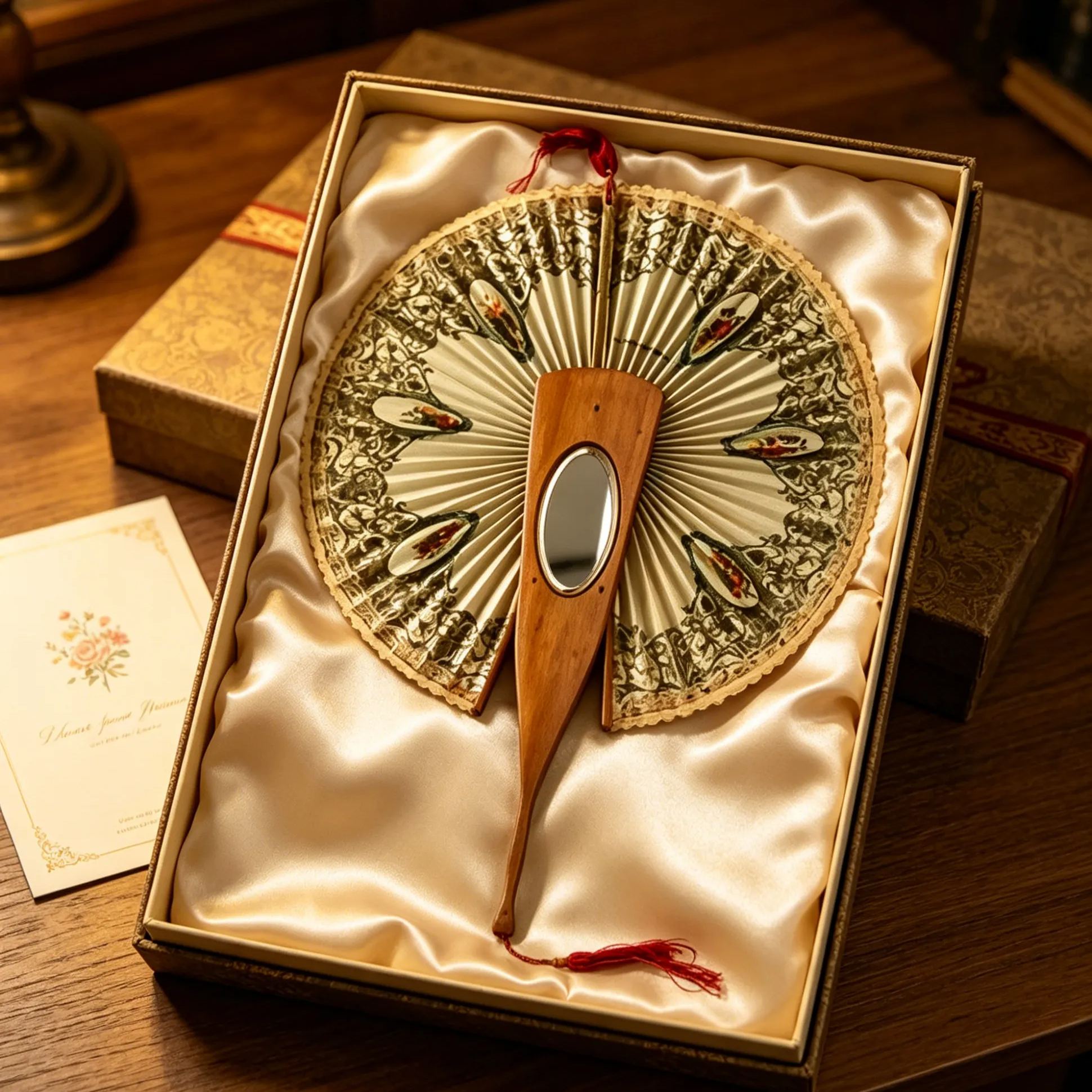 Antique Mirrored Mechanical Fan