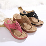 Women's Comfortable Flip Flops Wedge Heel Daily Slippers