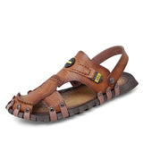 Men Summer Micro Leather Daily Sandals