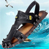 Men Summer Micro Leather Daily Sandals