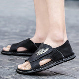 Men Summer Open Toe Leather Daily Sandals