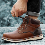 Men's Winter Microfiber Leather Slip Resistant Warm Lining Boots