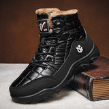 Men's Winter Outdoor Non Slip High Top Snow Black Boots