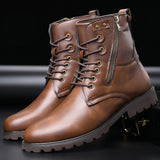 Men Vintage Mid Calf Outdoor Work Style Boots