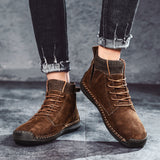 Men's Winter Handmade Stitching Warm Sock Ankle Boots