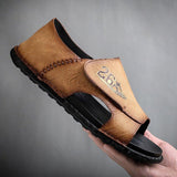 Men Summer Open Toe Leather Daily Sandals