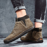 Men's Winter Handmade Stitching Warm Sock Ankle Boots