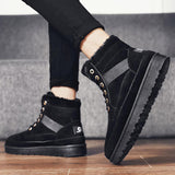 Men's Winter Non-slip Round Toe Lace-up Snow Boots