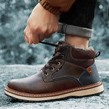 Men's Winter Microfiber Leather Slip Resistant Warm Lining Boots