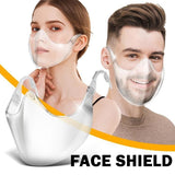 Transparent Protective Reusable Plastic Anti-Fog Face Covering