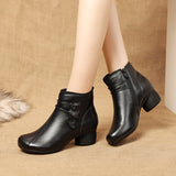 Women's Winter Boots Genuine Leather Shoes Handmade