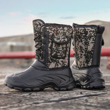 Men's Winter Waterproof High Top Camouflage Anti-Skid Snow Boots