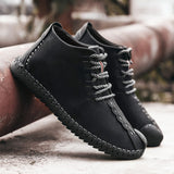 Men's Leather Non-slip Soft Sole Warm Casual Boots