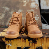 Men Vintage Waterproof Comfort Ankle Leather Boots