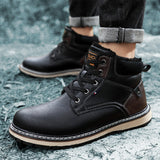 Men's Winter Microfiber Leather Slip Resistant Warm Lining Boots