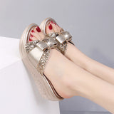 Women Slippers Wedges Outdoor Slope Open Toes Casual Shoes