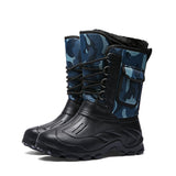 Men's Winter Waterproof High Top Camouflage Anti-Skid Snow Boots