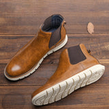 Men's Winter Retro Slip-on Elastic Band Anti-Skid Chelsea Boots