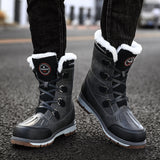 Men's Winter Casual Vintage Waterproof High-Top Warm Snow Boots