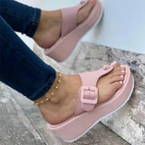 Women's Sandals Round Toe PU Solid