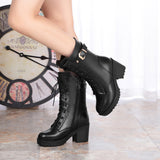 Women's Winter High-heeled Warm Martin Boots