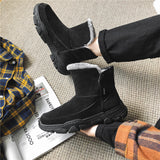 Men's Winter Comfy Soft Suede Fabric Warm Lining Wearable Snow Boots