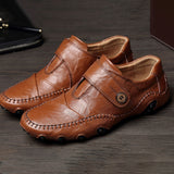 Men's Loafers & Slip-Ons Comfort Shoes Casual Daily Outdoor Leather Non-slipping Walking Shoes