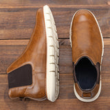 Men's Winter Retro Slip-on Elastic Band Anti-Skid Chelsea Boots