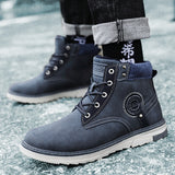 Men’s Winter Cow Leather Warm Lining Outdoor Casual Ankle Boots