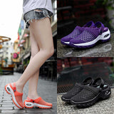 Women's Medium-heeled Casual Sandals Slippers Breathable Mesh Running Shoes