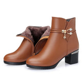 Women Slope with Thick Warm Ankle Boots