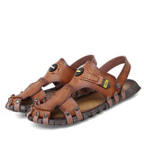 Men Summer Micro Leather Daily Sandals