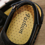 Men Summer Genuine Leather Elastic Band Sandals