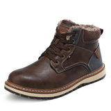 Men's Winter Microfiber Leather Slip Resistant Warm Lining Boots