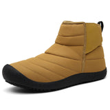 Men's Winter Hook Loop Slip-On Cloth Warm Lining High-Top Snow Boots