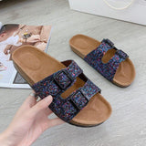 Women's Flip Flop Buckle Slip-On Summer Casual Slippers