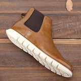 Men's Winter Retro Slip-on Elastic Band Anti-Skid Chelsea Boots