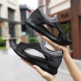 Women Daily Summer Flat Knit Fabric Athletic Sandals