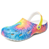 Women Casual Summer Flowers Pattern Comfortable Closed Toe Beach Sandals