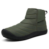 Men's Winter Hook Loop Slip-On Cloth Warm Lining High-Top Snow Boots