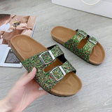 Women's Flip Flop Buckle Slip-On Summer Casual Slippers