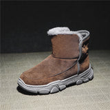 Men's Winter Comfy Soft Suede Fabric Warm Lining Wearable Snow Boots