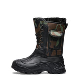 Men's Winter Waterproof High Top Camouflage Anti-Skid Snow Boots