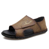 Men Summer Open Toe Leather Daily Sandals