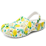 Women Casual Summer Flowers Pattern Comfortable Closed Toe Beach Sandals