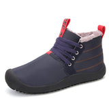 Men's Winter Casual Comfy Waterproof Cloth Warm Lining Ankle Snow Shoes