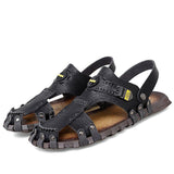 Men Summer Micro Leather Daily Sandals