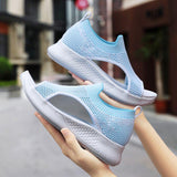 Women Daily Summer Flat Knit Fabric Athletic Sandals