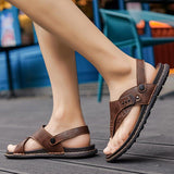 Men's Comfy Soft Clip Toe Casual Two Ways Thong Sandals